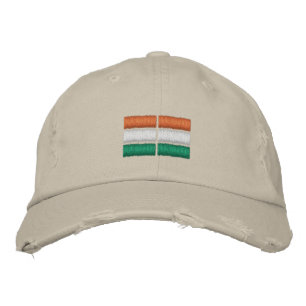 Brodée Casquette de baseball brodé du drapeau indien