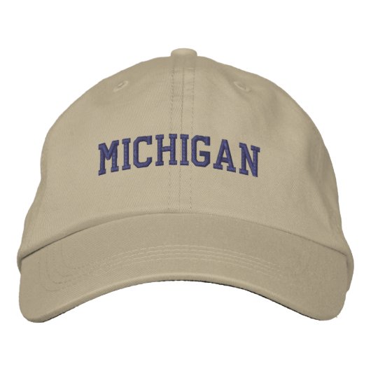 Brodée Casquette de baseball brodé du Michigan (Devant)