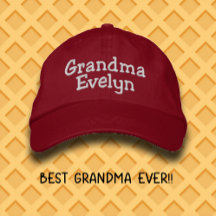Casquette de Baseball Brodé Grand-mère Nom Personn