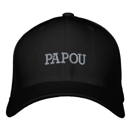 Brodée Casquette de baseball brodé Papou (Devant)