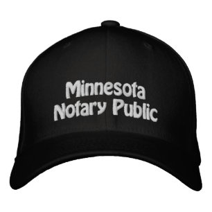 Brodée Casquette de baseball brodé par un notaire du Minn