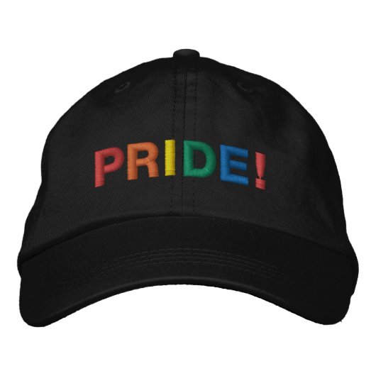 Brodée Casquette de baseball brodé Rainbow Pride (Devant)