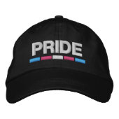 Brodée Casquette de baseball brodé Trans Pride (Devant)