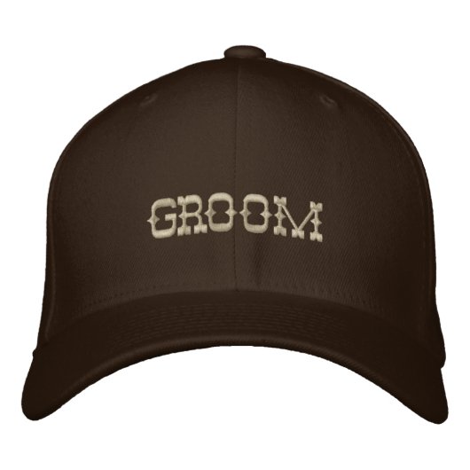 Brodée Casquette de baseball de chambre en chocolat (Devant)