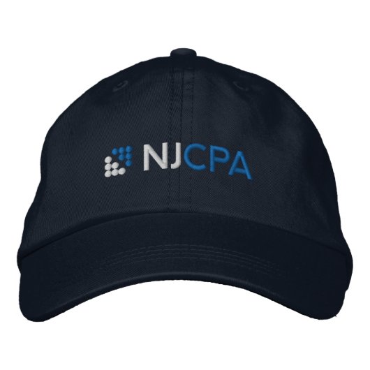 Brodée Casquette de baseball de la NJCPA - Marine (Devant)