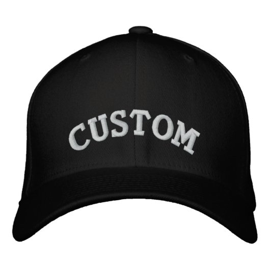 Brodée Casquette de baseball de texte personnalisable (Devant)