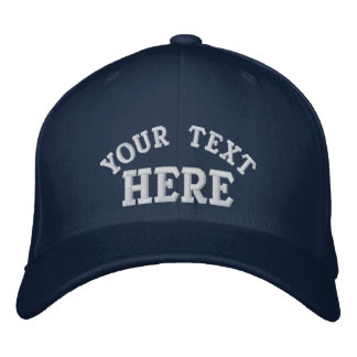 Brodée Casquette de baseball de texte personnalisable
