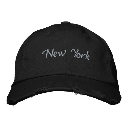 BRODÉE CASQUETTE DE BASEBALL EMBROIDÉE À NEW YORK (Devant)