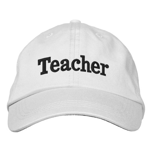 Brodée casquette de baseball enseignant titre de poste (Devant)