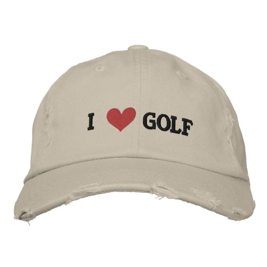 Brodée casquette DE BASEBALL "I LOVE GOLF" (Devant)