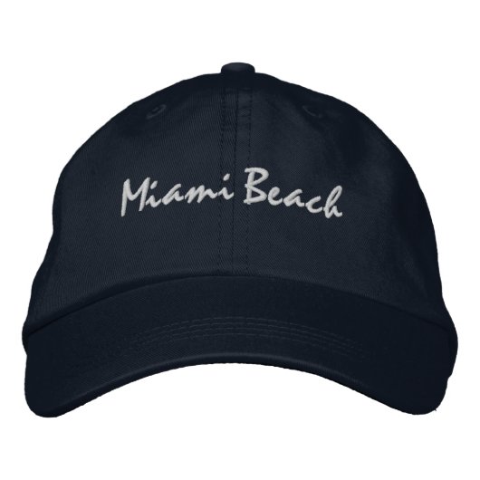 Brodée Casquette de baseball Miami Beach Floride (Devant)