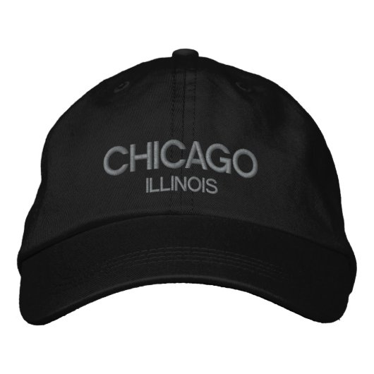 Brodée Casquette de baseball personnalisé de Chicago (Devant)