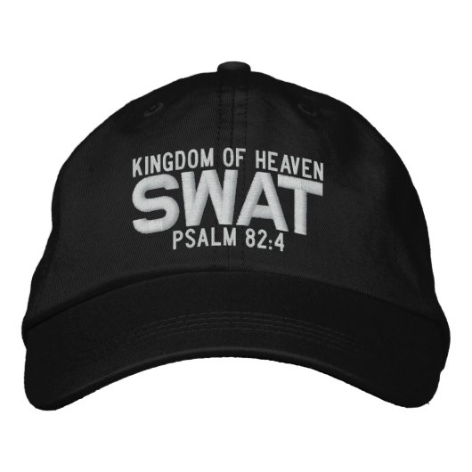 Brodée CASQUETTE de baseball personnalisé SWAT (Devant)