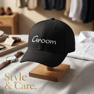 Brodée Casquette de baseball personnalisée pour le marié