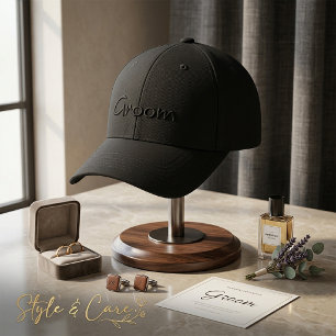 Brodée Casquette de baseball personnalisée pour le marié