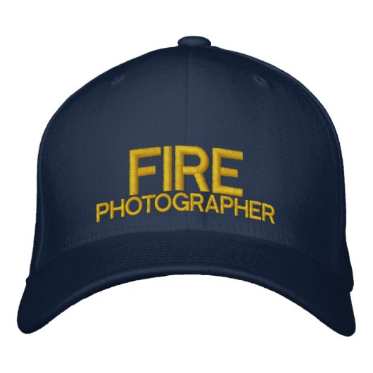 Brodée Casquette de baseball photographe de feu (Devant)