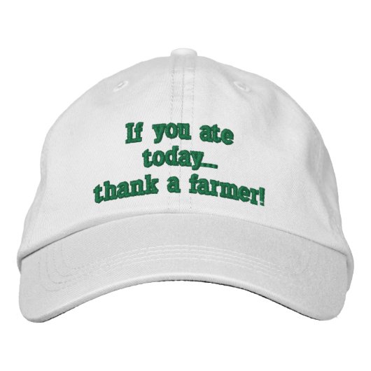 Brodée casquette de baseball réglable, avec citation agri (Devant)
