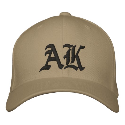 Brodée Casquette de baseball sur mesure AK (Devant)