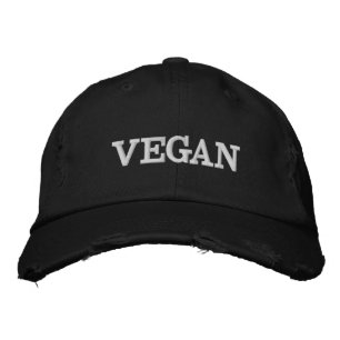 Brodée Casquette de baseball végétalienne (Black)