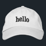 Brodée casquette de blanc bonjour<br><div class="desc">son un casquette de base</div>