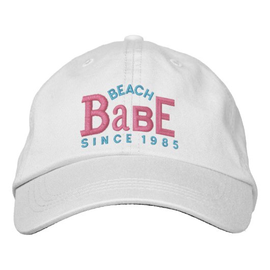 Brodée Casquette de broderie Beach Babe (Devant)