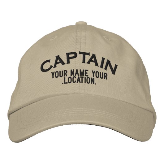 Brodée Casquette de capitaine de mer personnalisé (Devant)