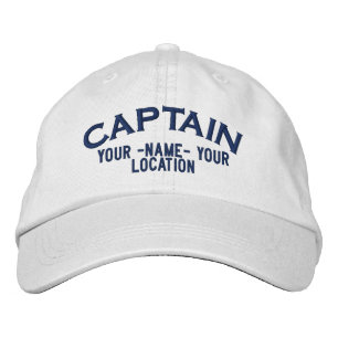 Brodée Casquette de capitaine de mer personnalisé