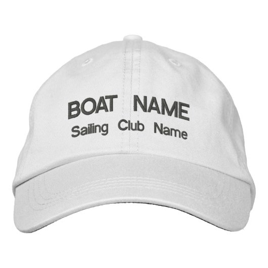 Brodée Casquette de club nautique et nautique (Devant)