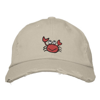 Brodée casquette de crabe joyeux