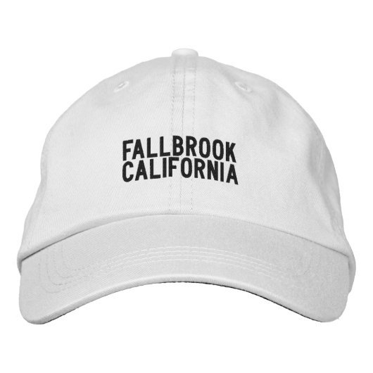 Brodée Casquette de Fallbrook California (Devant)