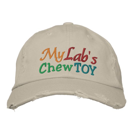 Brodée Casquette de jouets Chew de My Lab par SRF (Devant)