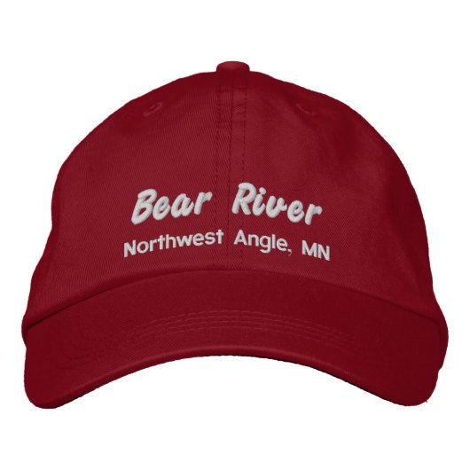 Brodée Casquette de la rivière Bear - lettres blanches br (Devant)