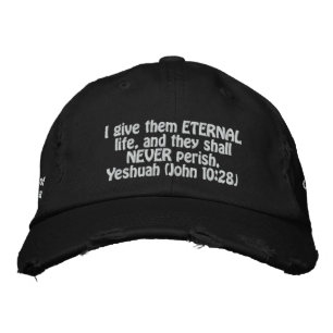 Brodée Casquette de la vie éternelle (lettres blanches su