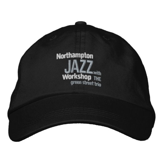 Brodée Casquette de l'atelier de jazz brodé de Northampto (Devant)