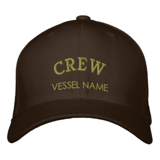 Brodée Casquette de l'équipage du nom de bateau personnal