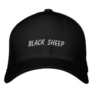 Brodée casquette de mouton noir
