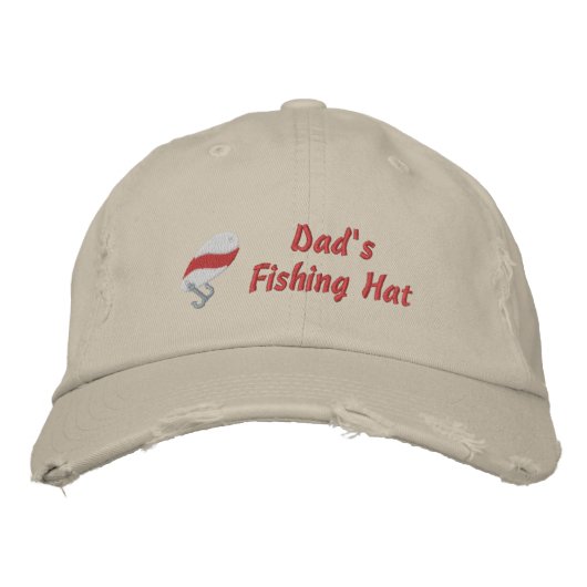 Brodée Casquette de pêche de papa personnalisé (Devant)
