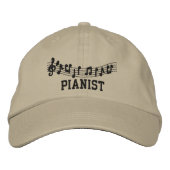 Brodée Casquette de pianiste cool (Devant)