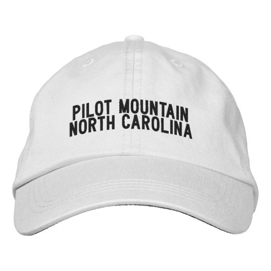Brodée Casquette de Pilot Mountain North Carolina (Devant)