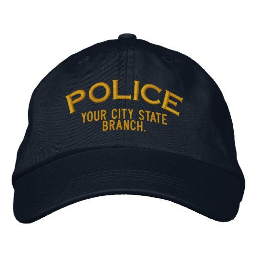 Brodée Casquette de police personnalisé (Devant)