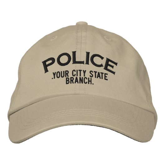Brodée Casquette de police personnalisé (Devant)
