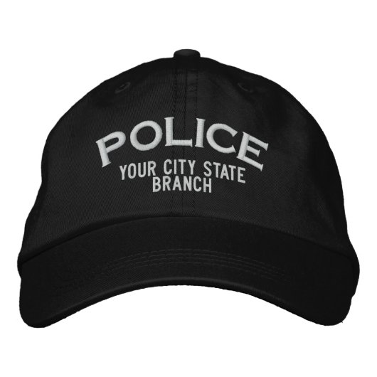 Brodée Casquette de police personnalisé (Devant)