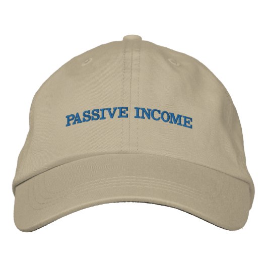 Brodée Casquette de revenu passif (Devant)