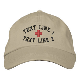 Brodée Casquette de sécurité personnalisé avec 2 lignes d