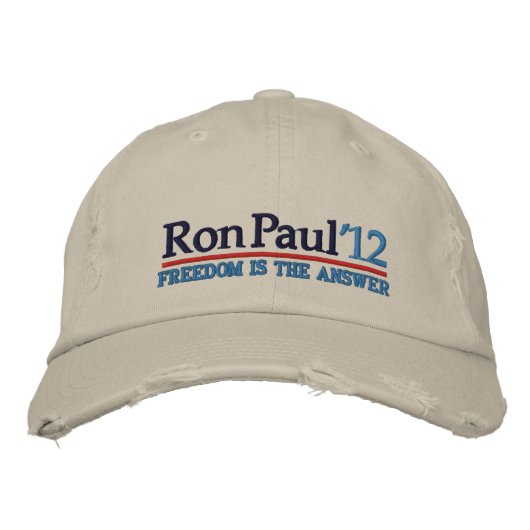 Brodée Casquette de style Campagne Ron Paul ’12 (Devant)