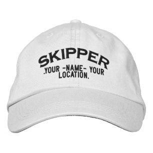 Brodée Casquette de style nautique de skipper personnalis