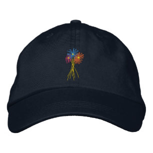 Brodée Casquette de Sun. Groupe de fleur. Marguerites