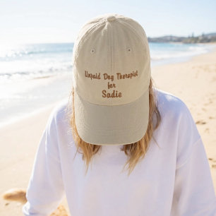 Brodée Casquette de thérapeute canine non rémunérée perso