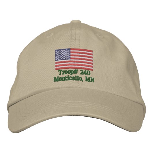Brodée Casquette de Troop personnalisable (Devant)