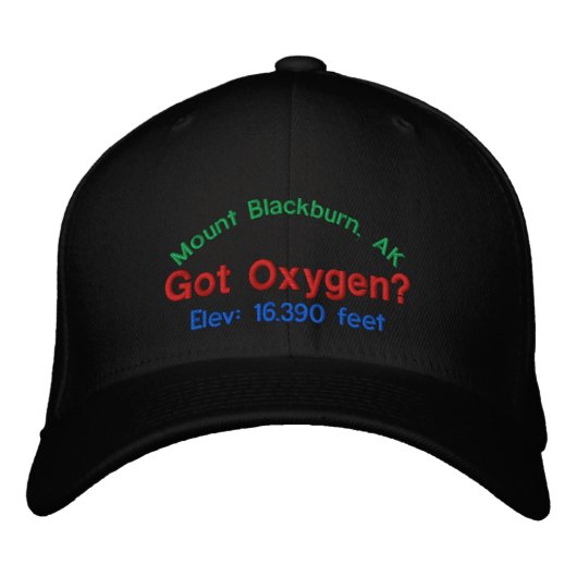 Brodée Casquette d'élévation du mont Blackburn Alaska (Devant)